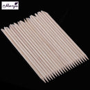 20Pcs Nail Art Orange Wood Stick Cuticle Pusher Remover Pedicure Manicur UAE