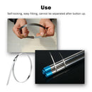 100 Pcs 304 Stainless Steel Exhaust Wrap Coated Metal Locking Cable Zi GPW