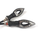 2pcs Triangle Amber LED Front/Rear Turn Signal Blinker Lights For Motor  XJW