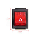5PCS Red Neon On-off Rocker Switch AC16A/250V AC20A/125V Plus Water MOO