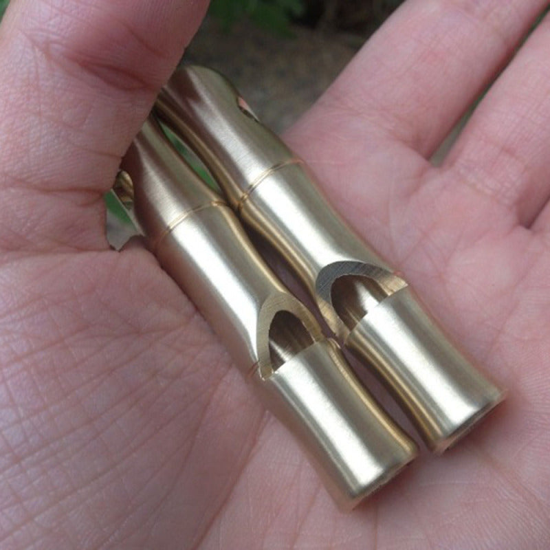 Stainless Steel Bamboo Outdoor High Frequency Survival Whistle Referee W ENZ