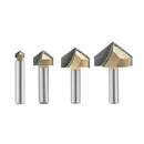 1/4" Shank 90 Degree V Groove Solid Carbide Router Bit - 1/4" 1/2" 3/4" 1" YM