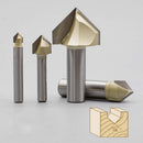 1/4" Shank 90 Degree V Groove Solid Carbide Router Bit - 1/4" 1/2" 3/4" 1" YM