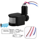 2x Outdoor 85-265V Infrared PIR Motion Sensor Detector Wall Light Swit HWM