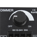 2x DC12-24V 30A Manual Dimmer Controller Knob for Single Color LED Str WOC