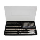 Chrome Drill Bit & Screwdriver Holesaw Set HSS Masonry Carry Case DIY Po IQV