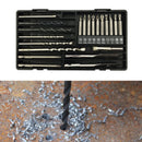 Chrome Drill Bit & Screwdriver Holesaw Set HSS Masonry Carry Case DIY Po IQV