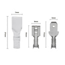 4.8mm car horn Crimp Terminals Female & Male Spade Connector Case 200P QHL