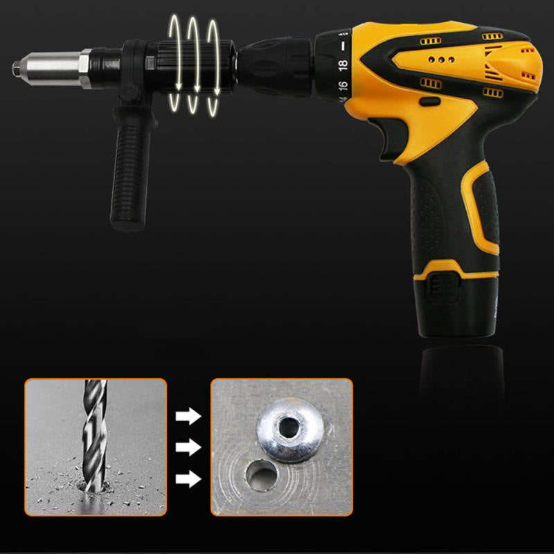 Rivet Nut Gun Adapter Cordless Riveting Insert Nut Power Drill Tool Kit BOZ IUR
