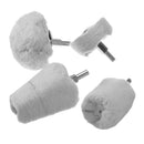 4pcs 1/4" Shank Rotary Tool Polishing Mop Buffing Wheel Polisher Drill White YM