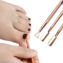 3x Stainless Steel Nail art Cuticle Spoon Pusher Manicure Pedicure Remover Tools