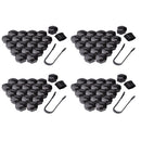 4 Sets 21mm Black Color Nylon Car Wheel Nut Cover Lug Dust Bolt Cap Hub Screw