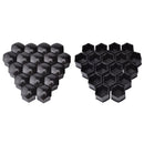 4 Sets 21mm Black Color Nylon Car Wheel Nut Cover Lug Dust Bolt Cap Hub Screw