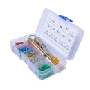 90pcs Car Auto Mini Fuse Set+Puller/Test Pencil 5A 10A 15A 20A 25A 30A 3 MDF