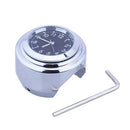 2PCS 7/8" 1" Motorcycle Bike Chrome Waterproof Dial Handlebar Clock Glow Watch Y