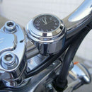 2PCS 7/8" 1" Motorcycle Bike Chrome Waterproof Dial Handlebar Clock Glow Watch Y