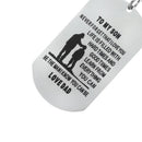 To My Son Link Chain Military Army Dog Tag Men Stainless Steel Necklace