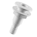 2X 3/4 Inch White Plastic Broad Flange Thru-Hull Bilge Pump Hose Fittin QEO