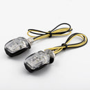 2 Pairs DC 12V 6LED Amber Mini Motorcycle Turn Signal Indicator Light  Mot OMO