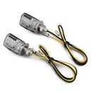2 Pairs DC 12V 6LED Amber Mini Motorcycle Turn Signal Indicator Light  Mot OMO
