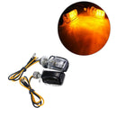 2 Pairs DC 12V 6LED Amber Mini Motorcycle Turn Signal Indicator Light  Mot OMO