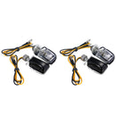 2 Pairs DC 12V 6LED Amber Mini Motorcycle Turn Signal Indicator Light  Mot OMO