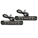 2x Blue 6 LED Dash Strobe Light Flash Emergency Warning Safety Lamp For C CVR