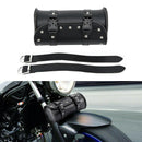 Motorcycle Cruiser Tool Bag Fork Barrel Shape Handlebar Front Fork Bag Black