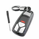 For Audi New Q5 Q7 A4 B9 A5 TT Carbon Fiber Hard Key Cover Fob Case Cha ALW KYV