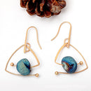 Women Earrings Chain Dangle Eardrop Jewelry Creative Crystal Natural Ston NKC