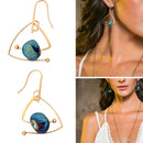 Women Earrings Chain Dangle Eardrop Jewelry Creative Crystal Natural Ston QCT
