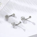 11pcs* Puncture Pendant Belly Button Nail 5MM Steel Ball *1.6*10MM Curved GWC