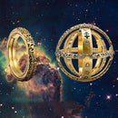 Men Women Creative Astronomical Ball Ring Sphere Constellation Couple Love QMY