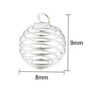 120PCS Stainless Steel Terminators Cord Coil Spring End Crimp For DIY Je LJK