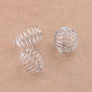 120PCS Stainless Steel Terminators Cord Coil Spring End Crimp For DIY Je LJK