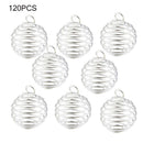 120PCS Stainless Steel Terminators Cord Coil Spring End Crimp For DIY Je LJK