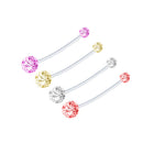 16PCS Women Body Piecing Navel Ring Colors Coat Dual Ball Barbell Belly  NWO