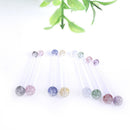 16PCS Women Body Piecing Navel Ring Colors Coat Dual Ball Barbell Belly  NWO