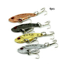 4x Bass CrankBait Hook Minnow Spoon Crank Bait Tackle Metal Fishing Lures PYO