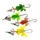 4PCS/Set Soft Rubber Frog Bass Bait Spinner lures CrankBait Tackle Fishi JRZ