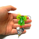 4PCS/Set Soft Rubber Frog Bass Bait Spinner lures CrankBait Tackle Fis YLM