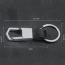 1 PCS Men'S Metal Keychain Creative Leather Car Keychains Usefulness Gift UPF