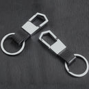 1 PCS Men'S Metal Keychain Creative Leather Car Keychains Usefulness Gift UPF