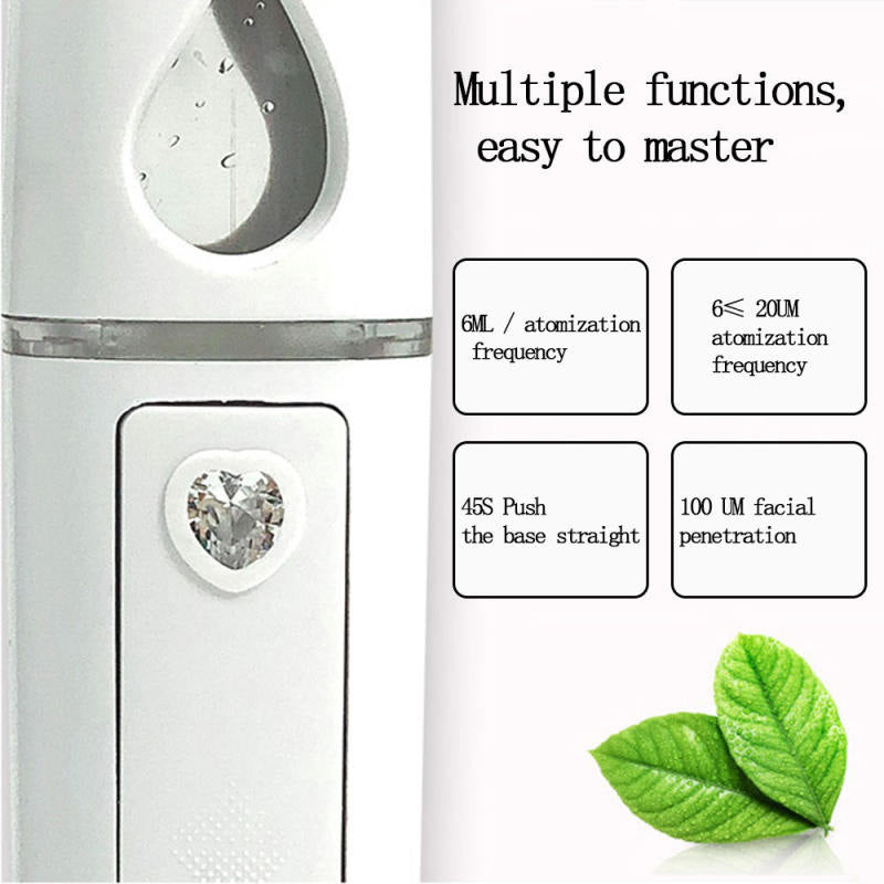 Portable New Beauty Steamer USB Charging Handheld Nano Spray Humidifier XAV