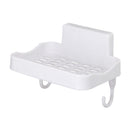 Practical 3 White Punch-Free Soap Boxes With Hooks For Bathroom Useful RAO