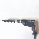 Stainless Steel Garden Loose Soil Drill Bit Diameter 5cm Long 22cm Bla DRN