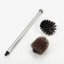 Toilet Brush Set TPR Rubber Soft Hair Scrub Stainless Steel Handle Usef ZBV