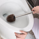 Toilet Brush Set TPR Rubber Soft Hair Scrub Stainless Steel Handle Usef ZBV