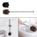 Toilet Brush Set TPR Rubber Soft Hair Scrub Stainless Steel Handle Usef ZBV