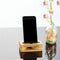 Wood Bamboo Phone Holder Sound Speaker Amplifier Desk Dock Docking Phone